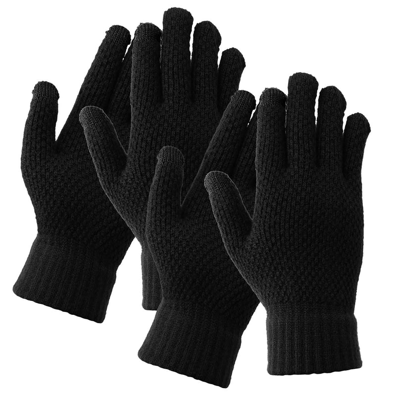 Bad Piggies Winter Gloves for Men, Touch Screen Warm Gloves with Thermal Soft Knit Fleece Lining for Running Driving Hiking