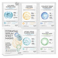 #OOTD Sheet Mask Kit with Collagen,Cica,Ceramide,Vitamin C,Retinol(5-Pack) | Korean vegan sheet mask 5-pack starter kit; Collagen, Cica & Ceramide