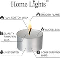 Unscented White Tealight Candles -200 Packs, 6 to 7 Hour Burn Time Smokeless Tea Light Candles, Mini Votive Paraffin Candles with Cotton Wicks for