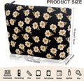 Cosmetic bag Makeup bag Preppy Cute Corduroy Toiletry bag for women travel essentials (Flower black)