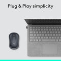 Logitech M185 Wireless Mouse, 2.4Ghz with USB Mini Receiver, 12-Month Battery Life, 1000 DPI Optical Tracking, Ambidextrous Pc/Mac/Laptop - Swift Grey