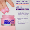 Unicorn Snot Face & Body Glitter - Cosmetic-Grade Holographic Glitter Gel - Makeup for Festivals, Raves, Anime Cosplay - Safe for Face, Easy
