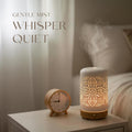 Earnest Living Essential Oil Diffuser White Ceramic Diffuser 100 Ml Timers Night Lights and Auto off Function Home Office Humidifier Aromatherapy
