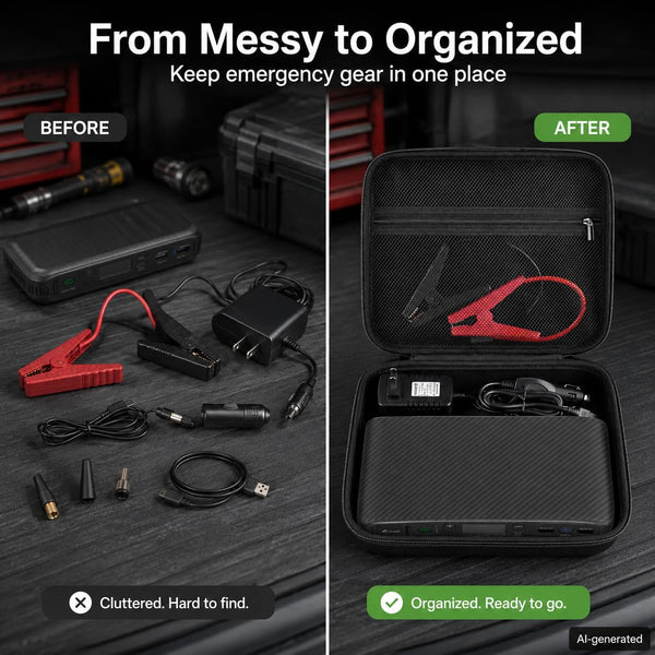 GWCASE Jump Starter Case for Halo Bolt Air 58830 57720/Air+ 55500, Box Only All Black For Halo Bolt Air/Air+ 55500