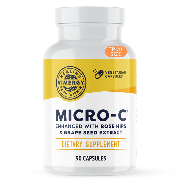 Vimergy Micro-C® Vitamin C Capsules – 500Mg per Capsule, Supports Immune Health*, Promotes Collagen Production, Supports Healthy Bones*, Kosher, Vegan & Gluten-Free, Travel Size 90 Capsules