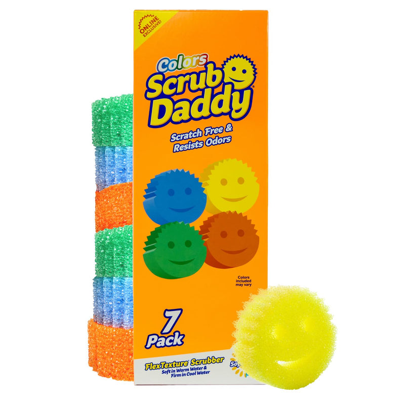 Scrub Daddy Scratch-Free Multipurpose Kitchen Sponges - Bulk Dish Sponges for Kitchen, Bathroom, Household Cleaning & More - Made with Bpa-Free