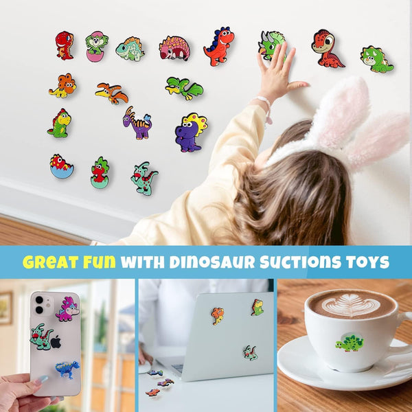 26+2 PCS Bath Bombs for Kids with 26 Dinosaur Suction Toys Inside, Organic Kids Bath Bombs Gift Sets with 2 Squeeze Dinosaur Toys for Boys & Girls