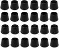 Shepherd Hardware 8761E Leg Tips 7/8-Inch inside Diameter Rubber Chair Leg Caps, 24 Pack, Black