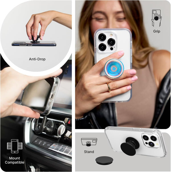 PopSockets Adhesive Phone Grip, Holder, Phone Stand, Black - Black Adhesive Black