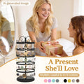 MODOWEY Rotating Earring Holder Organizer Stand, 5 Tier Metal Tree Display for Women Vendors, 220 Holes Adjustable Jewelry rack for Stud Hoop
