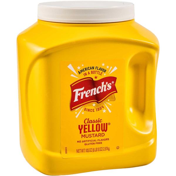 French's Classic Yellow Mustard, 105 oz - One 105 Ounce Bulk Container of Tangy and Creamy Yellow Mustard Perfect for Professional Use or for