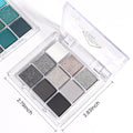 Evpct 9 Colors Black Smokey Grey Gray Silver Glitter Shimmer Eye Shadow Makeup Palette Pigmented Black Matte Metallic Eyeshadow Makeup Palette