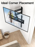 Pipishell Full Motion TV Wall Mount for Most 26-60 Inch Flat & Curved Tvs up to 77 Lbs, Adjustable Bracket Height, Single Articulating Arm,