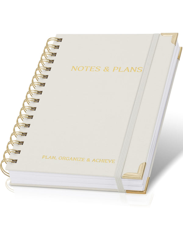 ZICOTO Aesthetic Daily Planner And Notebook With Hourly Schedule - Beautiful Spiral To do List Notepad For Work/Home to Organize Tasks And