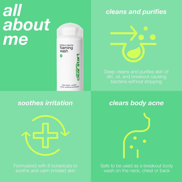 Dermalogica Clear Start Breakout Clearing Foaming Wash - Acne Face Wash with Salicylic Acid & Tea Tree Oil - Dive Into Pores to Clear, Soothe, &