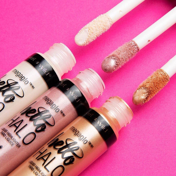 Wet N Wild Megaglo Hello Halo Liquid Highlighter Makeup, Shimmer, Glow Halographic
