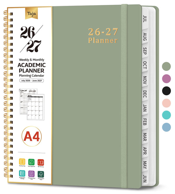 Planner 2026-2027, 8.5" x 11" Weekly and Monthly Academic Year Planner Calendar, July 2026 - June 2027, Hardcover Large School Planning Agenda