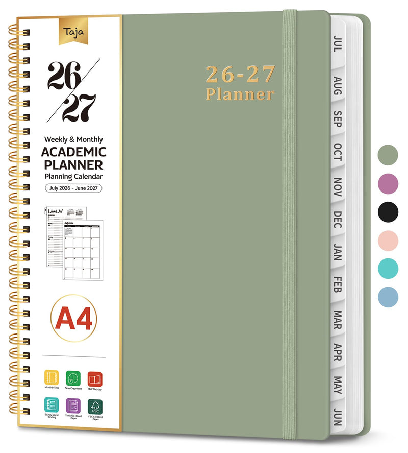 Planner 2026-2027, 8.5" x 11" Weekly and Monthly Academic Year Planner Calendar, July 2026 - June 2027, Hardcover Large School Planning Agenda