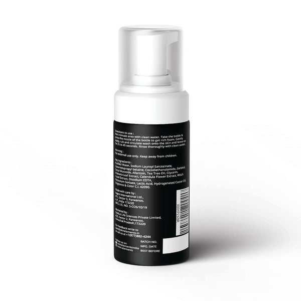 Skin Elements Intimate Wash for Men | Ph Balanced Foaming Wash with Tea Tree Oil & Aloe Vera | Soothes, Refreshes & Maintains Hygiene | 4.05 Fl. Oz. |