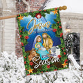 Jesus is the Reason Christmas House Flag Religious Nativity 28" x 40"