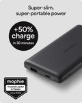 Mophie Powerstation 2023 with PD Power Bank - 10,000 Mah Large Internal Battery, (2) USB-A Port and (1) 20W USB-C PD Fast Charging Input/Output