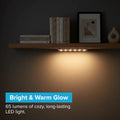 Brilliant Evolution 0.9" Ultra-Thin Wireless Under Cabinet Lights Battery-Operated LED Fixtures - 8.5" L Stick-On Push Lighting - 65 Lumens Warm
