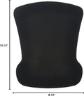 Amazon Basics Irregular Ergonomic Gel Computer Mouse Pad with Wrist Rest for Pain Relief, 10.1L X 8.1W Inches, Black