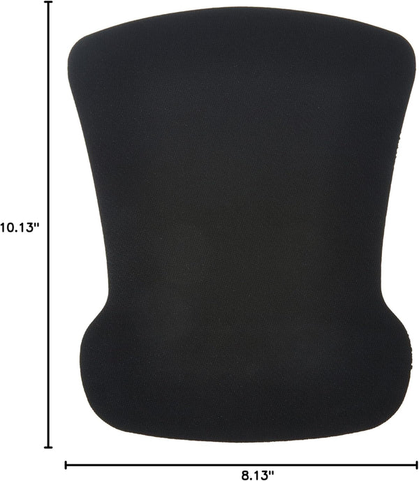 Amazon Basics Irregular Ergonomic Gel Computer Mouse Pad with Wrist Rest for Pain Relief, 10.1L X 8.1W Inches, Black
