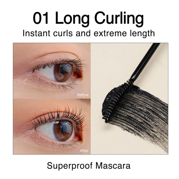 CLIO Kill Lash Superproof Mascara, Waterproof Mascara Black, Lengthening & Lifting for Defined Eyelash, Long-Lasting, Clump & Smudge-Free, for