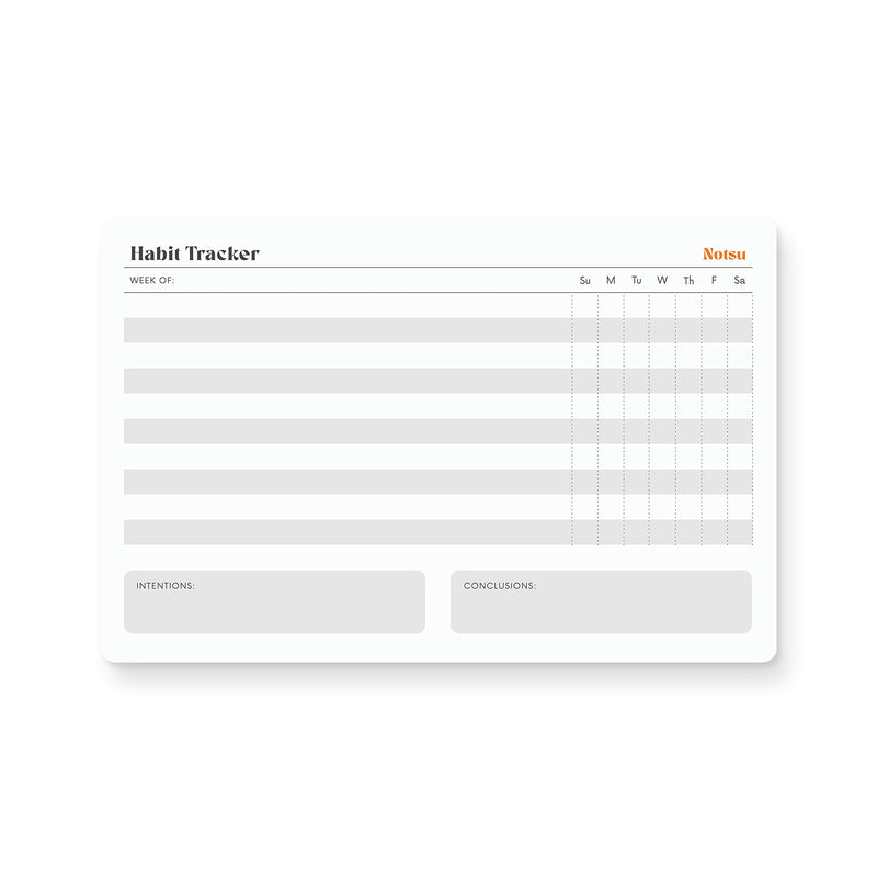 Notsu Weekly Habit Tracker Notepad | Goals Planner Pad and Self Care to Do List | 50 Tear off Pages, 8.5Ã¢ÂÂ X 5.5Ã¢ÂÂ