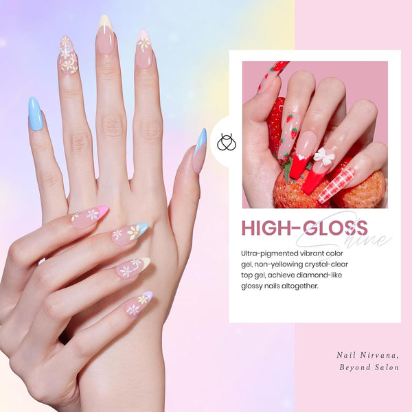 Beetles Gel Nail Polish Set With Base & Matte Top Coat Pastel Gel Polish | 20 Color Pastel Shades Featuring Pink Blue Purple Green Yellow Nude