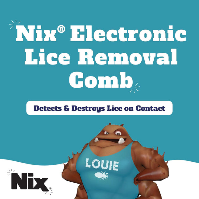 Nix Electronic Lice Comb, Instantly Kills Lice & Eggs and Removes from Hair