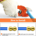 12 Pack 1/2” Pushfit Straight Coupling Fittings with Disconnect Clip | for Copper, PEX, CPVC Pipe 12pcs 1/2" Straight