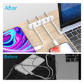 White Cable Clips, Cord Organizer Cable Management, Cable Organizers USB Cable Holder Wire Organizer Cord Clips, 2 Packs Cable Straps for Desk Car
