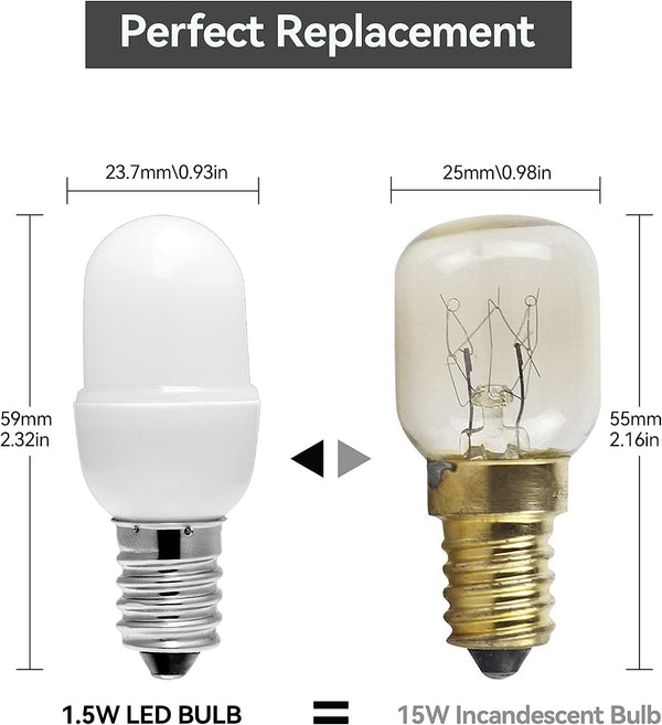 Night Light Bulbs,[4PACK] 15 Watt LED Night Light Bulb Equivalent, 1.5W Led Bulbs C7 S6, Mini Candelabra E12 Base, Warm White 3000K, 150LM Small