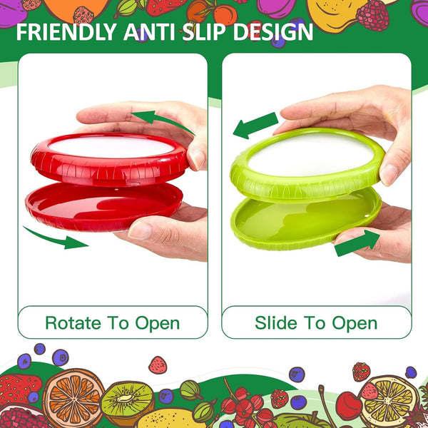 Avocado Saver and onion storage - Set of 4 Preventing Food Flavor Skewering Reusable Storage Containers for Fridge -Ideal for Garlic, Onions,