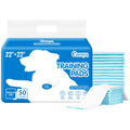 COCOYO Best Value 22"x22" Dog Training Pads 50 Count | Dog Pee Pads | Super Absorbent Puppy Pads,White 22" x 22"