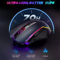 Redragon Gaming Mouse, Wireless Mouse Gaming with 8000 DPI, PC Gaming Mice with Fire Button, RGB Backlit Programmable Ergonomic Mouse Gamer,