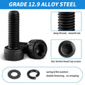 Besitu 1760pcs M2 M3 M4 M5 Metric Screw Assortment, Grade 12.9 Alloy Steel Hex Socket Head Cap Bolts and Nuts Kit, Black Zinc Plated and Anti Rust