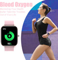 Smart Watch for Men Women Compatible with iPhone Samsung Android Phone 1.69 inch Full Touch Screen IP68 Waterproof Bluetooh Fitness Tracker Heart