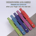 UIXJODO Gel Pens, 5 Pcs 0.5mm Black Ink Pens Fine Point Smooth Writing Pens with Silicone Grip, High-End Series Metal Clip Retractable Pens for