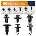 GOOACC Universal Plastic Fender Clips,200 Pcs Push Bumper Fastener Rivet Clips with 6 Size Auto Body Retainer Clips Bumpers,Car Fender Replacement
