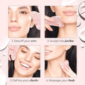 PLANTIFIQUE Rose Quartz Gua Sha Tool Ã¢ÂÂ Anti-Aging Face Massager & Jawline Shaper for Skincare Routine Ã¢ÂÂ Facial Massage & Skin Care Gift