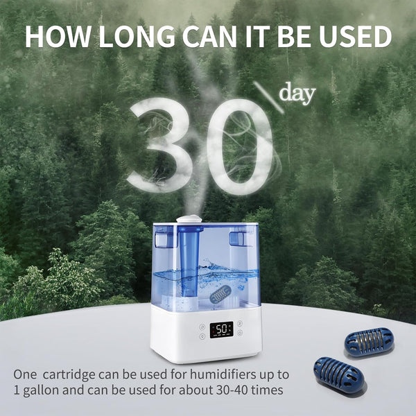12-Pack Demineralization Cartridge for Humidifier Compatible with HoMedics Total-Comfort Ultrasonic Humidifier Demineralizer Tablets Filter