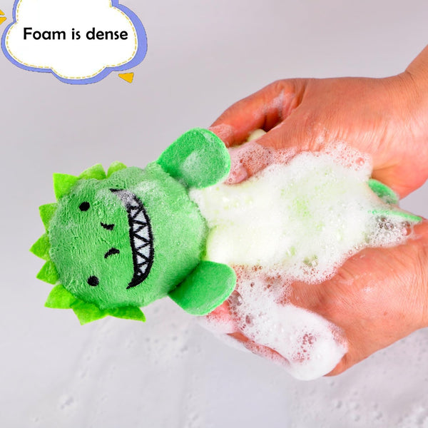 4 Pack Fun Bubble Bath Kid Loofahs, Cute Animal Loofah Bath Sponge, Shower Puffs Body Scrubber, Cute Sponges Cartoon 2