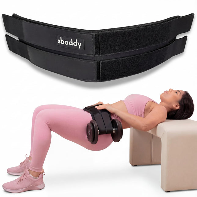 Hip Thrust Belt for Dumbbells Heavy, Kettlebells, Plates, Hip Thrust Band for Wo