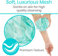 Vive Loofah Sponge Replacement (4 Pk) Shower & Bath Pouf Scrubber for Back & Body Exfoliation, Works with Vive Interchangeable Loofa Handle Long