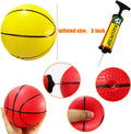 12Pcs 5Inch Mini Basketballs,Colorful Rubber InflatableBasketball,Pool Kick Balls Toy with Inflation Pump for Indoor Mini Basketball Hoop,Beach