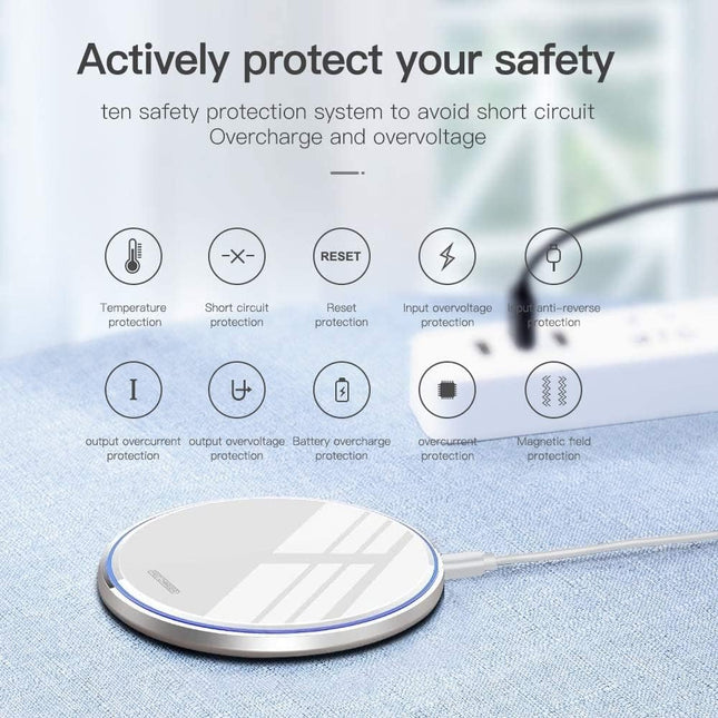 Fast Wireless Charger,20W Max Wireless Charging Pad Compatible with Iphone 16/16 Pro/16 Pro Max/16 Plus/15/14/13/12/11/X