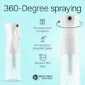 Beautifybeauties Spray Bottle for Hair Ã¢ÂÂ Continuous Mister Spray Bottle for Hairstyling, Cleaning, Plants, Pets, Barbers, Salons, Essential Oil